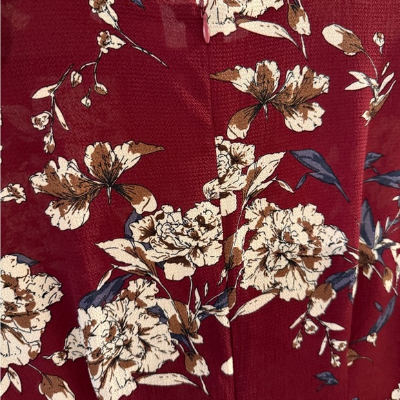 Lulu's Burgundy Floral High Low Dress - Picture 7 of 7